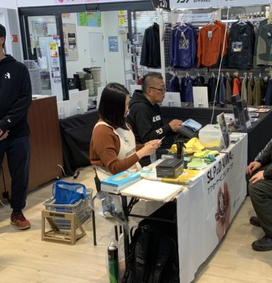 釣り具販売店でハドラスイベント 5 施工中